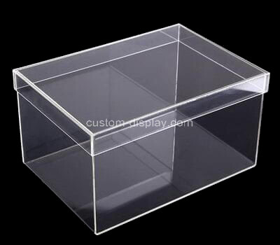 Large acrylic box with lid, clear plastic display cases